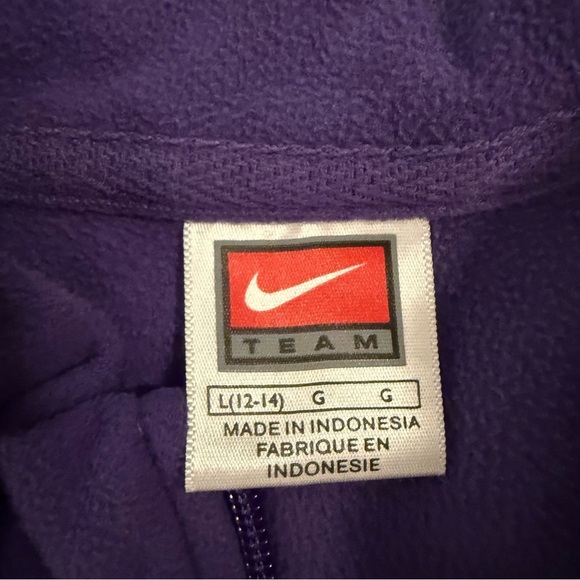 LSU Nike Youth Fleece Zippered Sweater Jacket L 12-14 - Picture 9 of 13